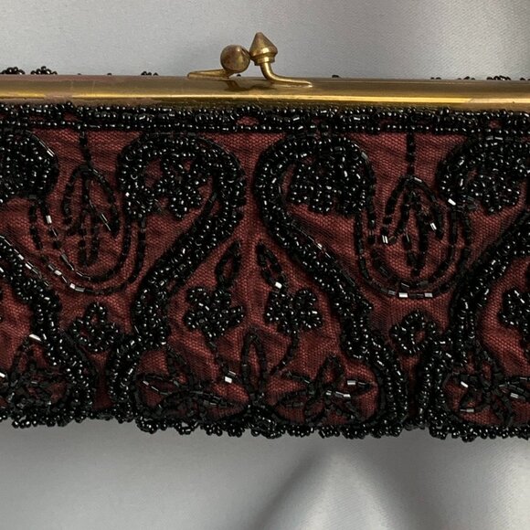 Moyna New York Vintage Style Beaded Evening Clutch - Picture 5 of 11
